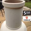 -
ASTERIA extra-large chimenea made of Chimalin AFC, inc lid & stand, natural clay