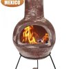 -
Large Colima Mexican Chimenea in Red