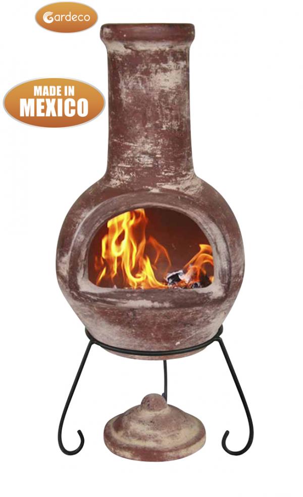 -
Large Colima Mexican Chimenea in Red