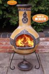 -Extra-Large Azteca Mexican Chimenea in Yellow