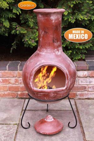 
-
Extra-Large Colima Mexican Chimenea in Red  