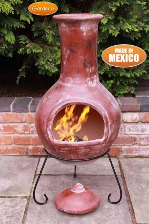 -
Extra-Large Colima Mexican Chimenea in Red