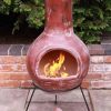 -
Extra-Large Colima Mexican Chimenea in Red