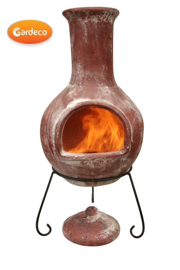 -
Extra-Large Colima Mexican Chimenea in Red