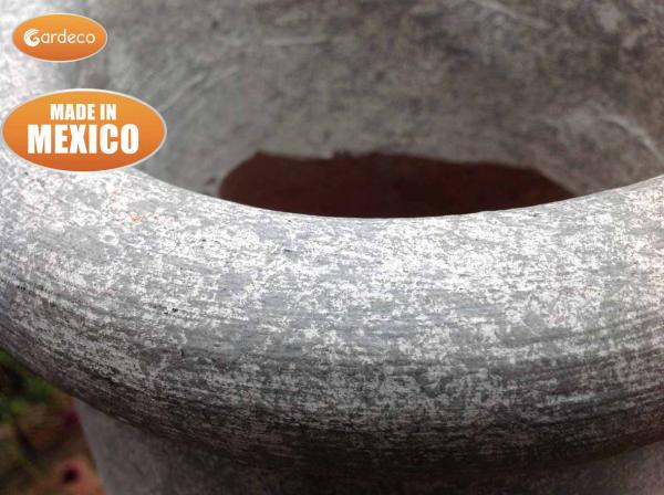 -
Jumbo Mexican Chimenea Tibor mottledd pale grey including stand and lid