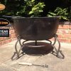 -
MERIDIR extra-large cast iron fire bowl 60.5cm dia