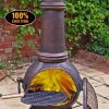 -
Toledo cast iron chimenea extra-large in bronze