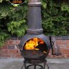 -
Toledo cast iron chimenea extra-large in bronze