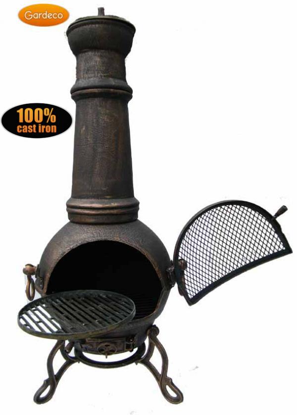 -
Toledo cast iron chimenea extra-large in bronze