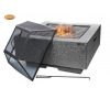 Cubo Square Stone Effect Firepit in Dark Terazzo Finish