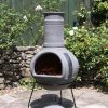 -Linea XL Mexican Chimenea in Grey