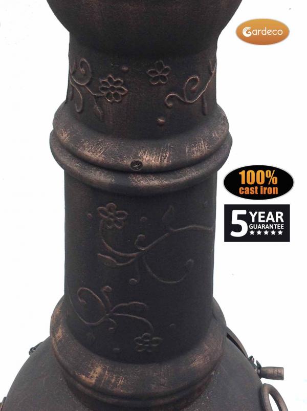 -
Toledo Large Cast Iron Chimenea in Bronze,MAIL ORDER carton