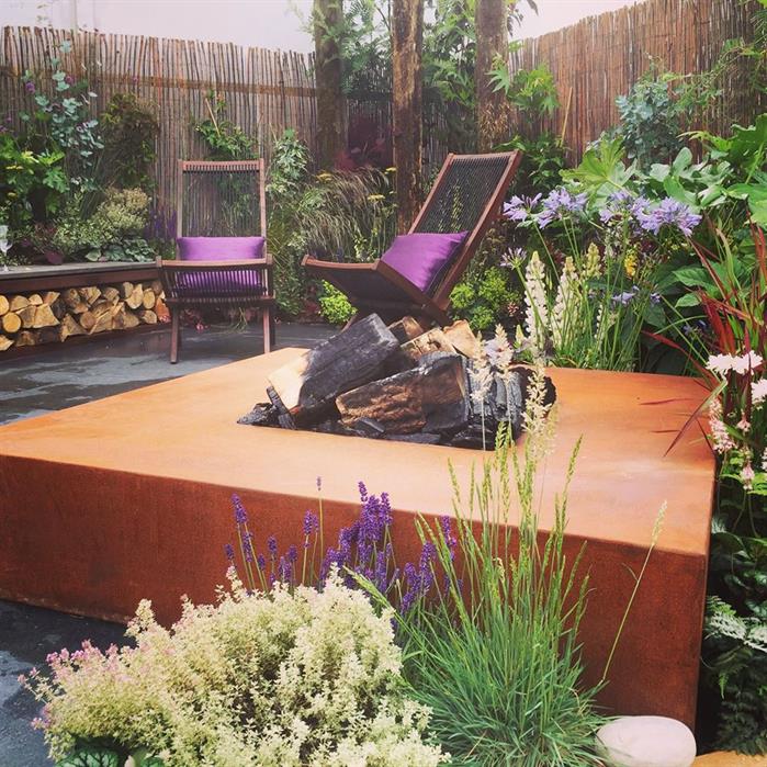 Adezz Corten Steel Square Firepit Adezz Corten Steel Square Firepit