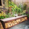 FORNO Wood Storage Bench (Corten steel)