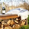 FORNO Wood Storage Bench (Corten steel)