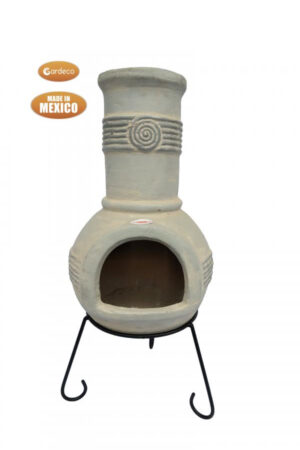 Tabasco Medium Pale Grey Mexican Chimenea